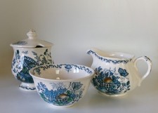 MASONS FRUIT BASKET BLUE MILK