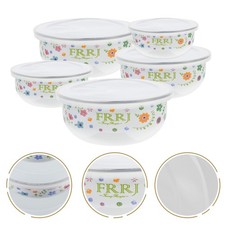  Round Food Containers Enamel