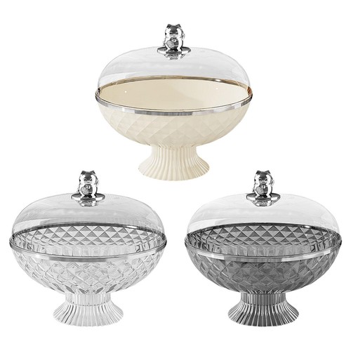 Pedestal fruit bowl with - bowl, lid