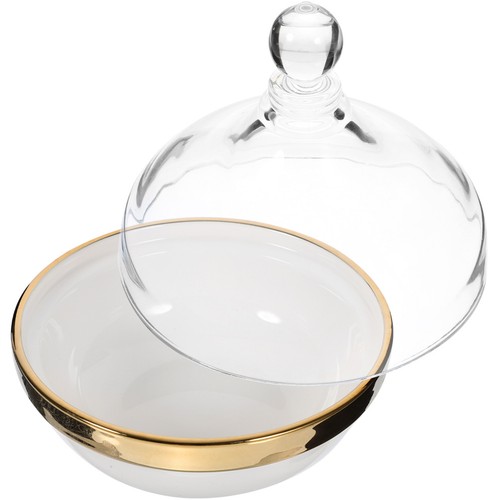Covered fruit bowl ceramic - fruit,