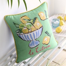 Cushion 100% Cotton Lemon