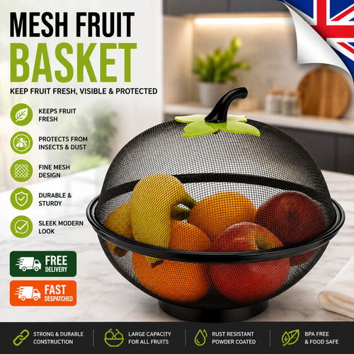 Covered fruit bowl metal - covered,