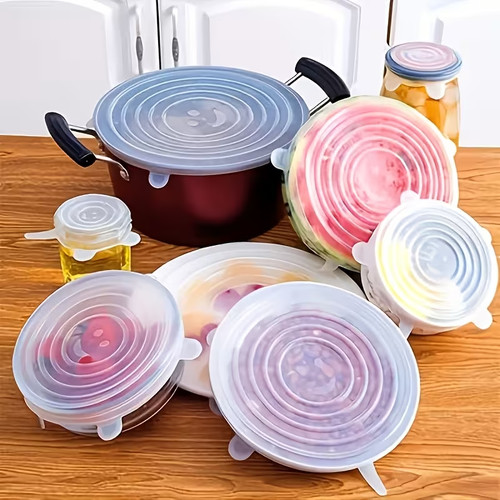 Clear reusable silicone lids - reusable,